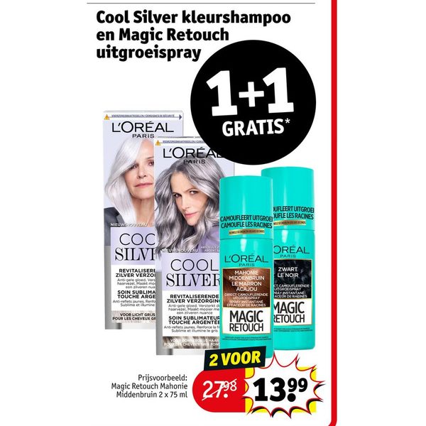 Cool Silver en Magic Retouch uitgroeispray