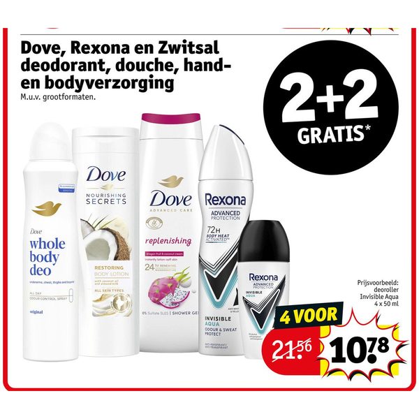 Dove, Rexona en Zwitsal deodorant, douche, hand- en bodyverzorging