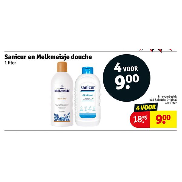 Sanicur en Melkmeisje douchegel