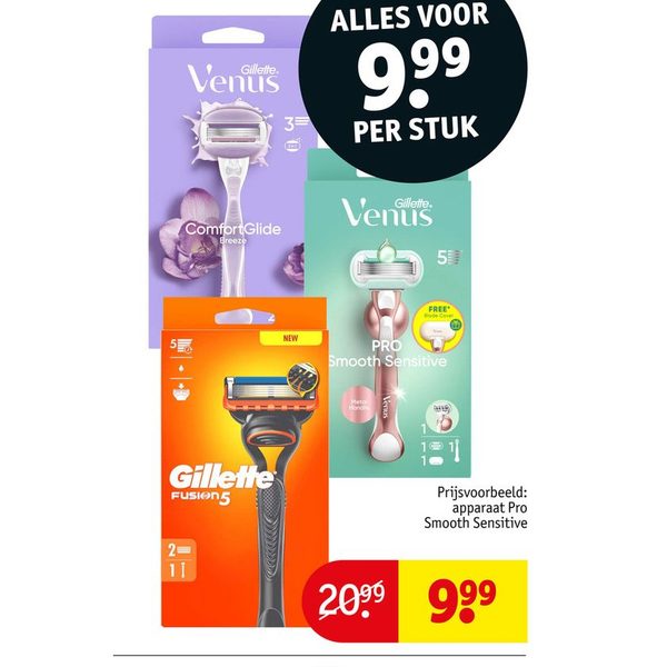 Gillette en Gillette Venus scheerapparaten