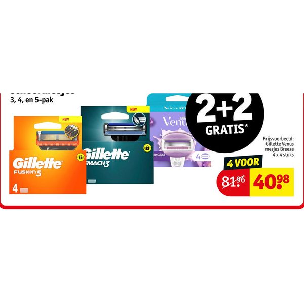 Gillette en Gillette Venus scheermesjes