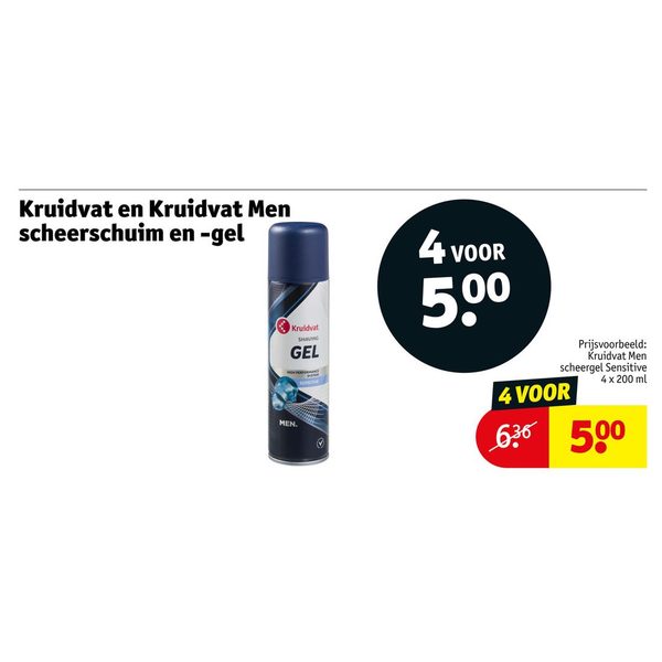Kruidvat en Kruidvat Men scheerschuim en -gel