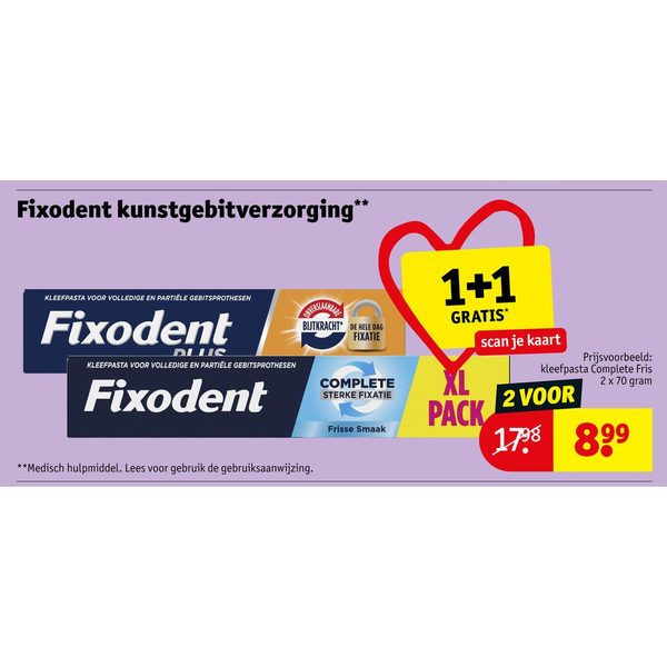 Fixodent kunstgebitverzorging