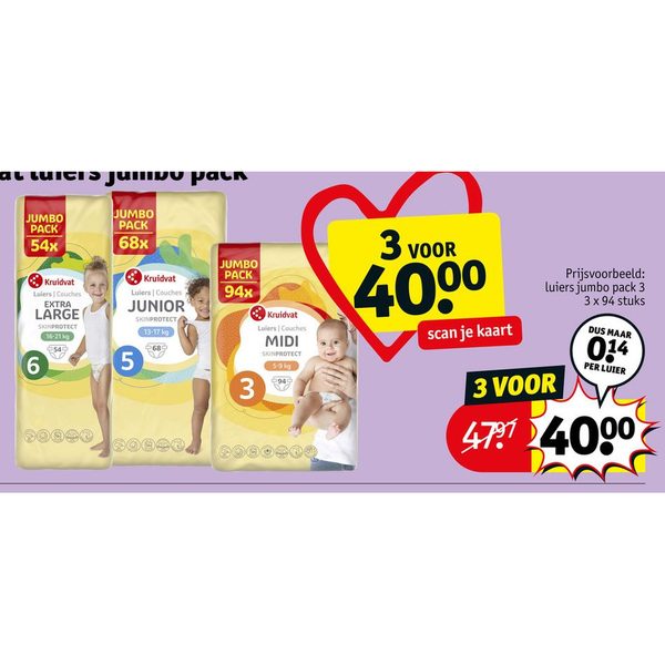 Kruidvat luiers jumbo pack