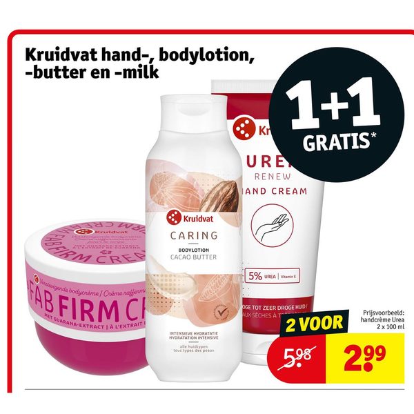 Kruidvat hand-, bodylotion, -butter en -milk