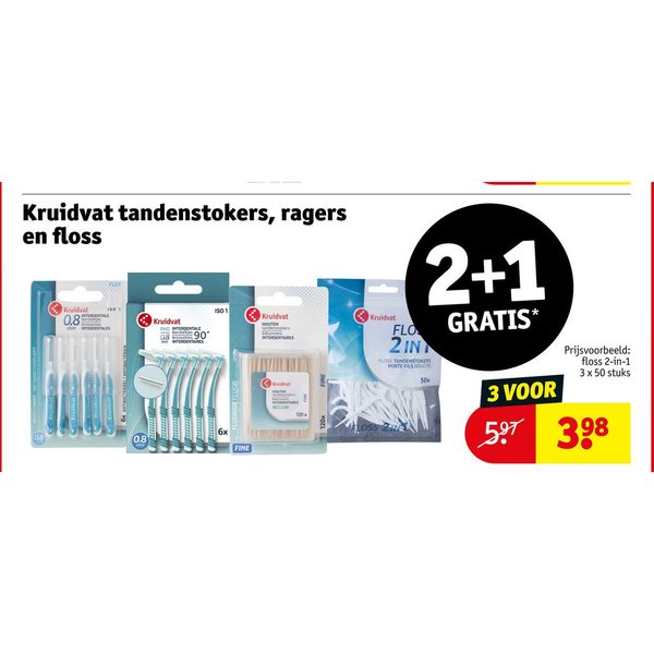 Kruidvat tandenstokers, ragers en floss