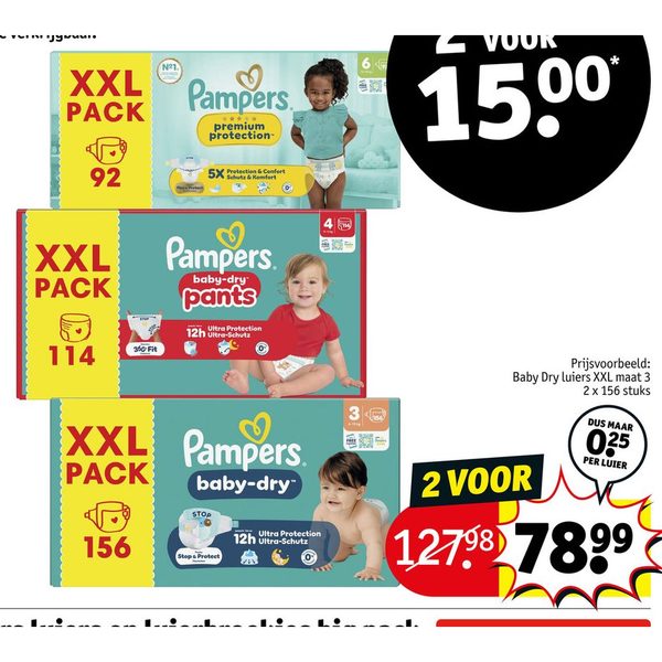 Pampers Luiers en Luierbroekjes XXL Pack