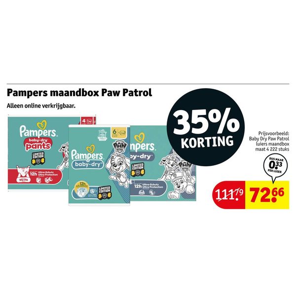 Pampers Maandbox Paw Patrol