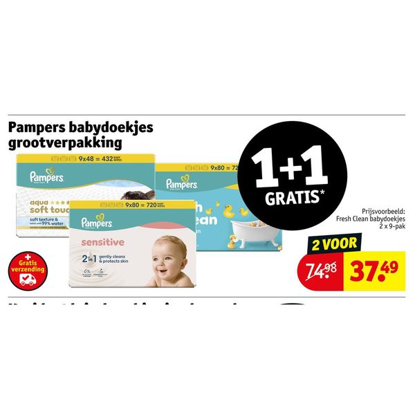 Pampers babydoekjes grootverpakking