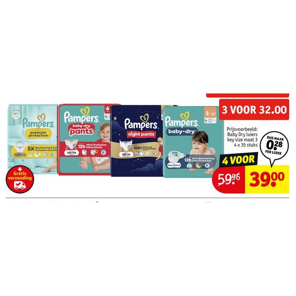 Pampers luiers en luierbroekjes