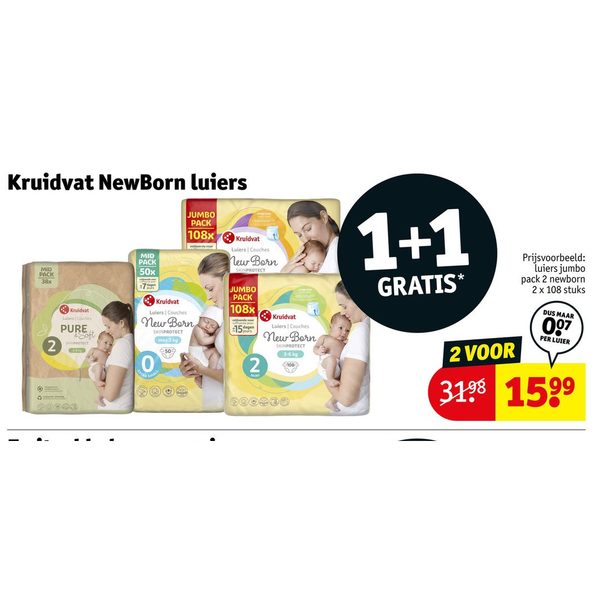 NewBorn luiers Jumbo Pack