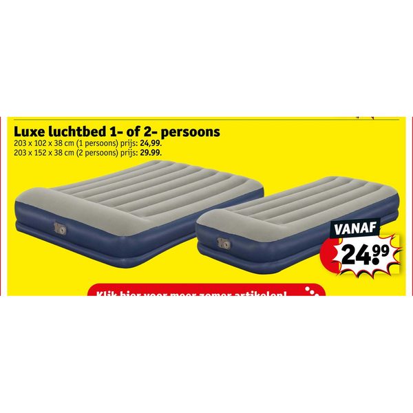 Luxe luchtbed 1- of 2-persoons