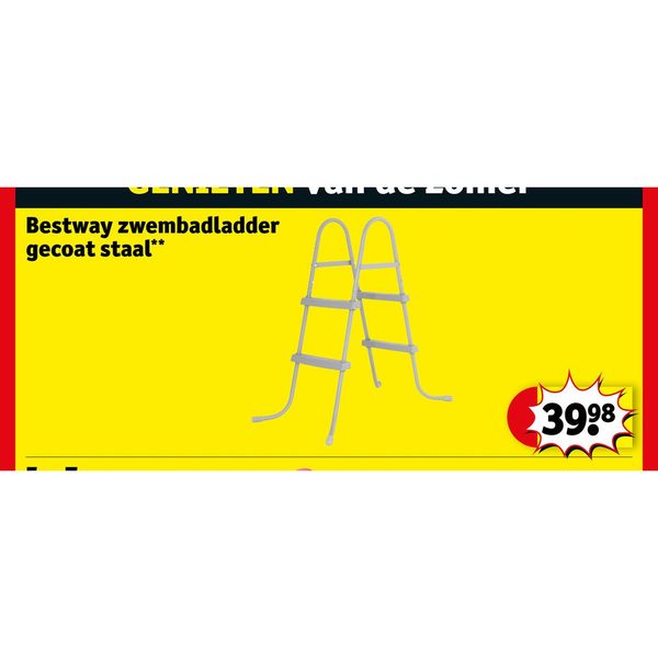 Bestway zwembadladder gecoat staal