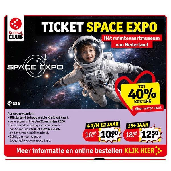 Entreekaart Space Expo (13+ jaar)