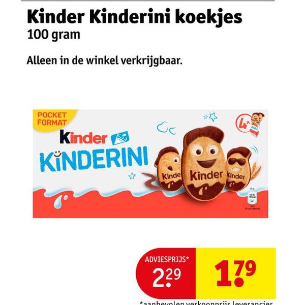 Kinder Kinderini koekjes