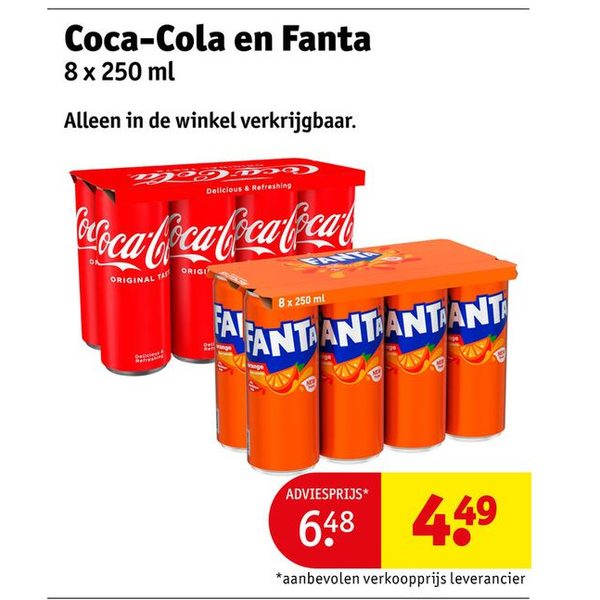 Coca-Cola en Fanta multipack
