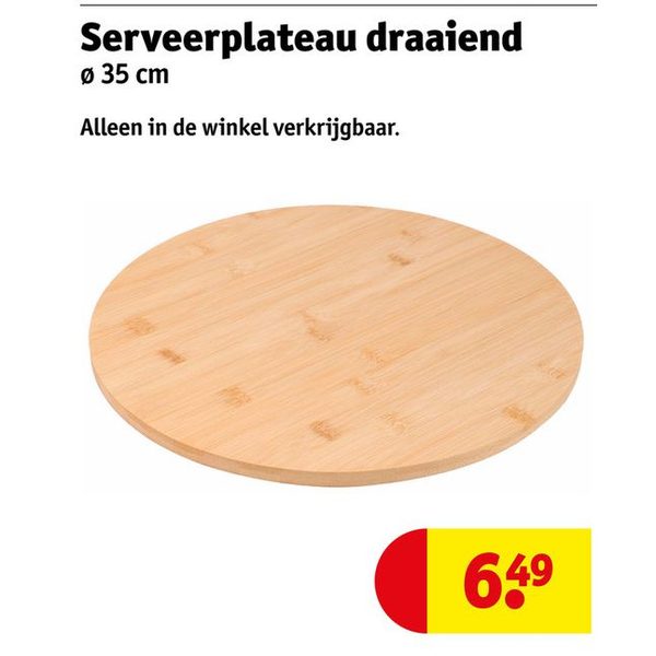 Serveerplateau draaiend