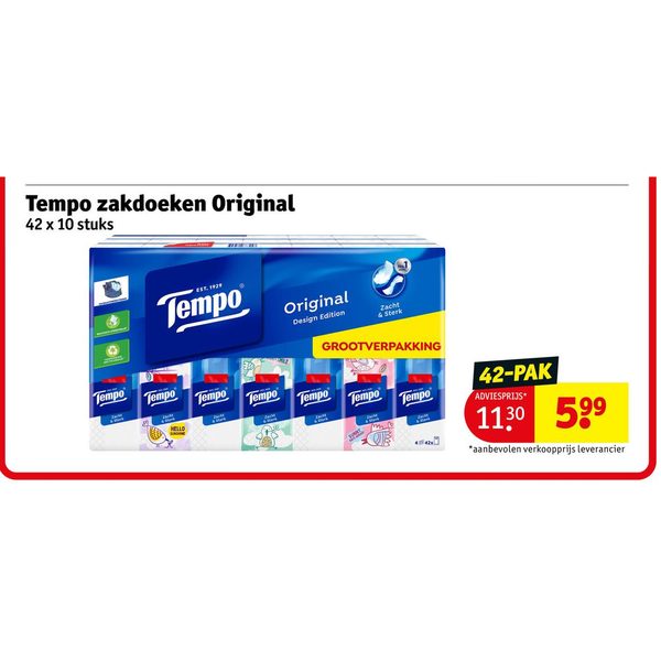Tempo zakdoeken Original