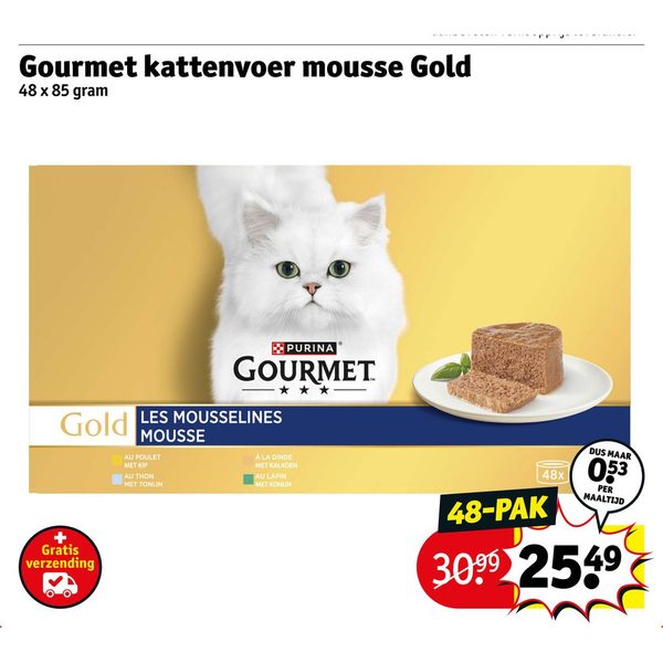 Gourmet kattenvoer mousse Gold