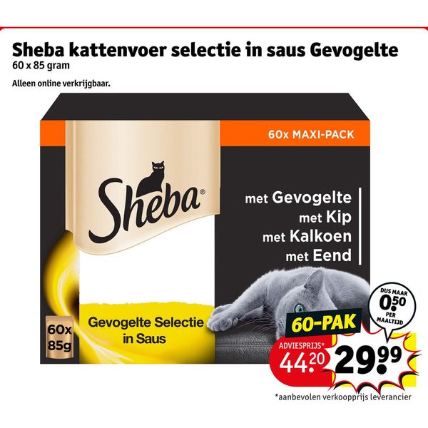 Sheba kattenvoer selectie in saus Gevogelte