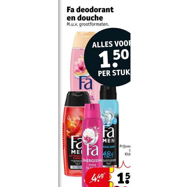 Fa deodorant en douche