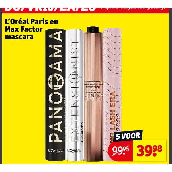 L'Oréal Paris en Max Factor mascara