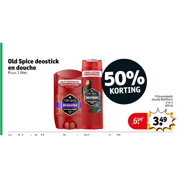 Old Spice deostick en douche