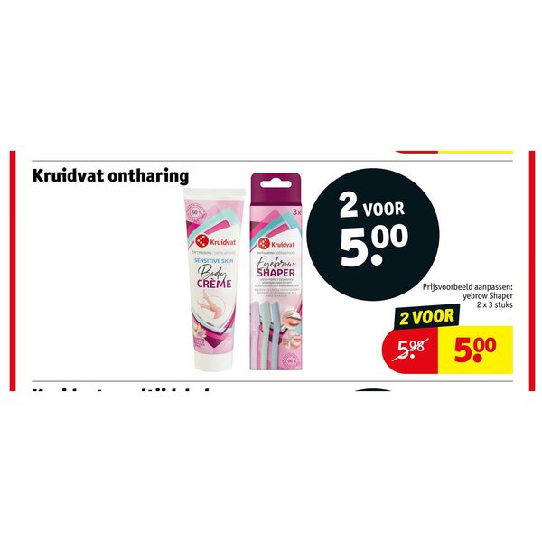 Kruidvat ontharingsproducten