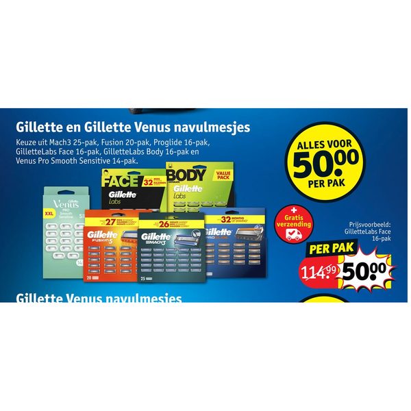 Gillette en Gillette Venus navulmesjes