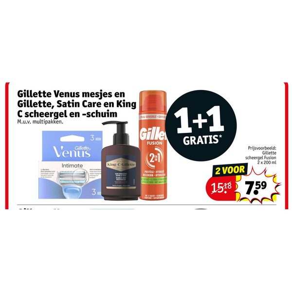 Gillette Venus mesjes, Satin Care en King C. scheergel