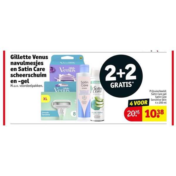 Gillette Venus navulmesjes en Satin Care scheerschuim/-gel