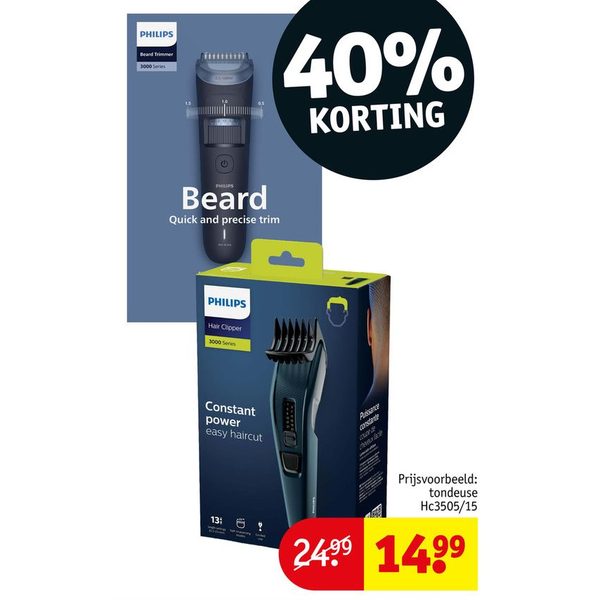 Philips baardhaartrimmer en tondeuse