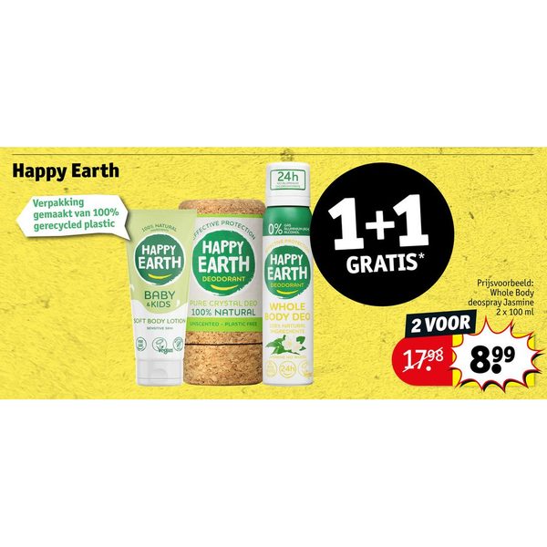 Happy Earth verzorgingsproducten