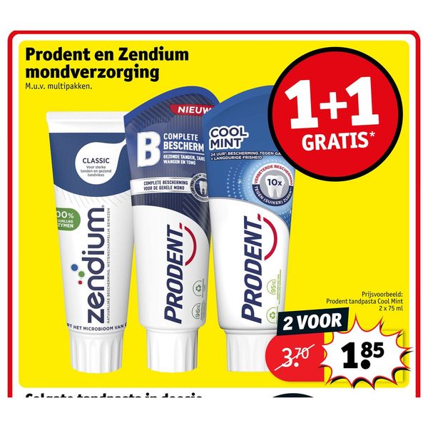 Prodent en Zendium mondverzorging