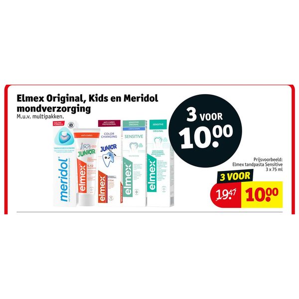 Elmex Original, Kids en Meridol mondverzorging