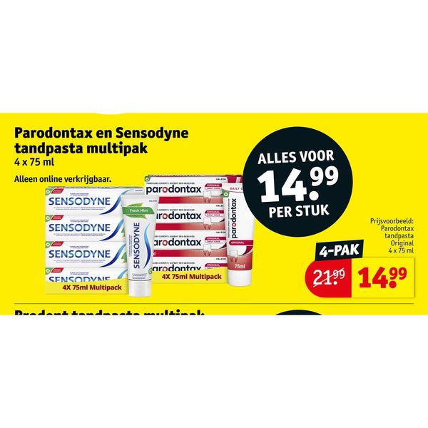 Parodontax en Sensodyne tandpasta multipak