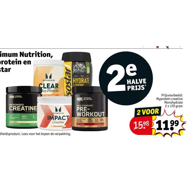 Optimum Nutrition, Myprotein en Isostar
