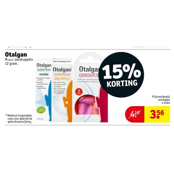 Oorspray / Oordruppels / Oordopjes
