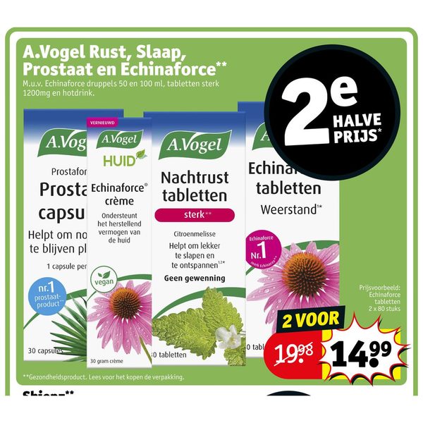 A.Vogel Rust, Slaap, Prostaat en Echinarforce