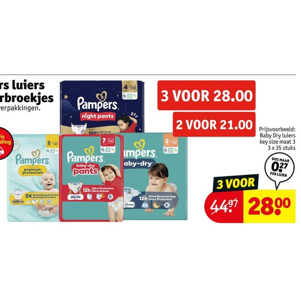 Pampers luiers en luierbroekjes