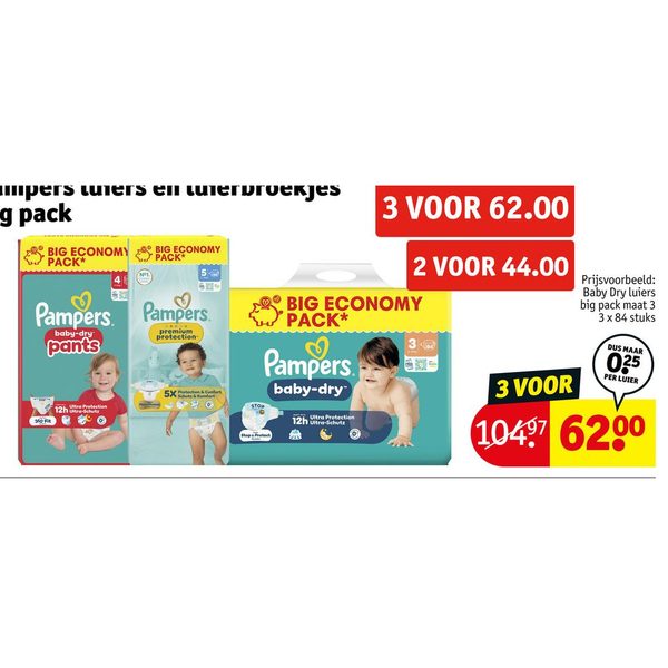 Pampers luiers en luierbroekjes big pack