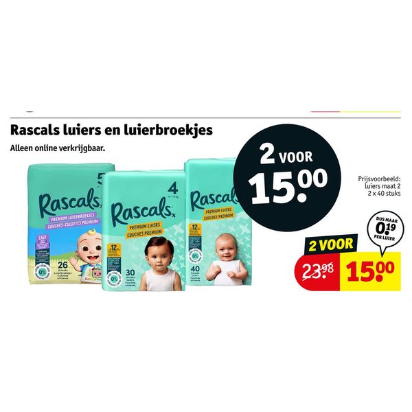 Rascals luiers en luierbroekjes