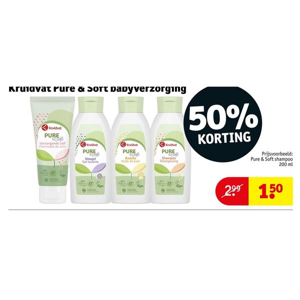 Kruidvat Pure & Soft babyverzorging