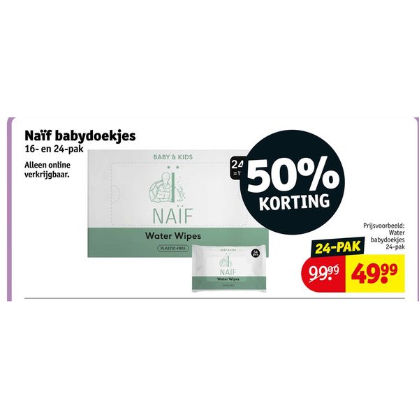 Naïf Water Wipes 24-pak