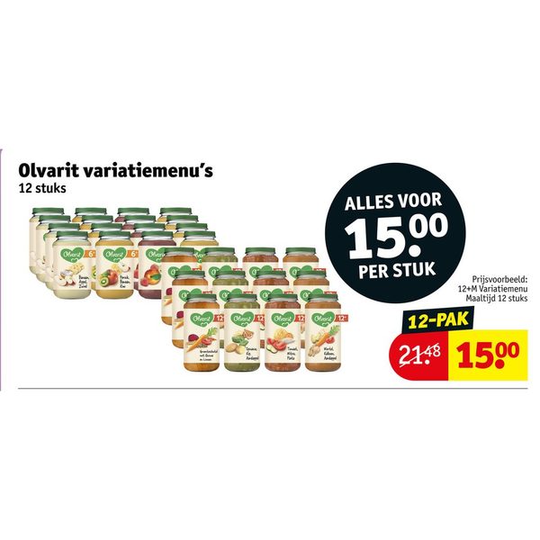 Olvarit variatiemenu's