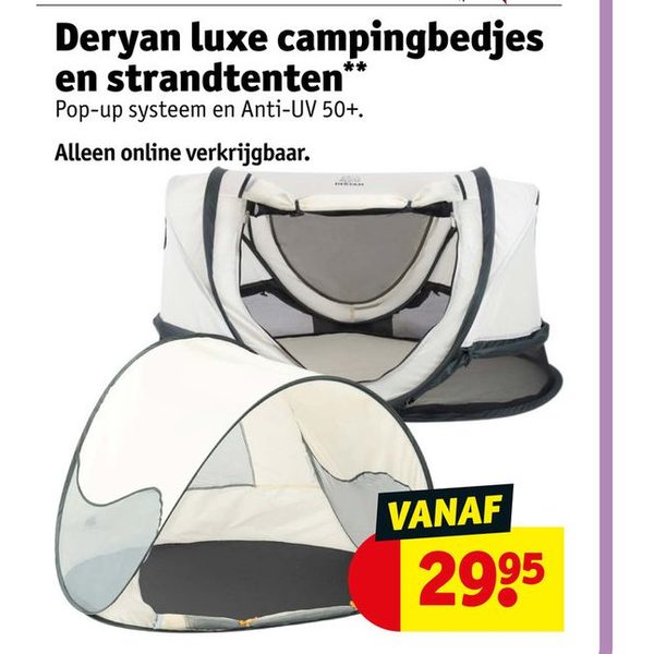 Deryan luxe campingbedjes en strandtenten