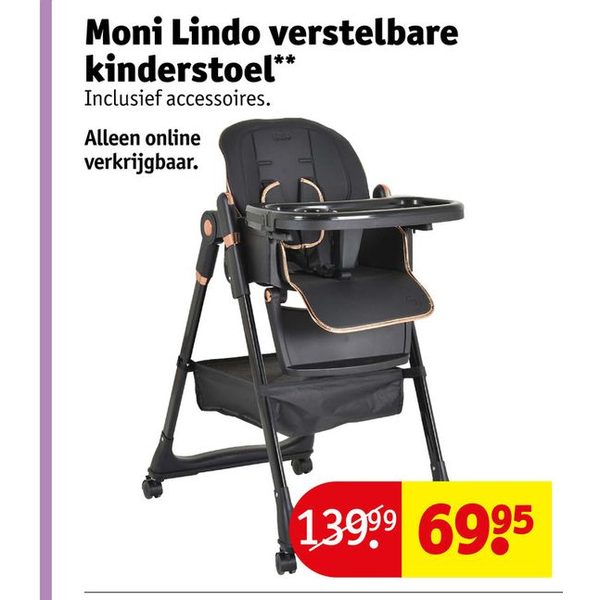 Moni Lindo verstelbare kinderstoel