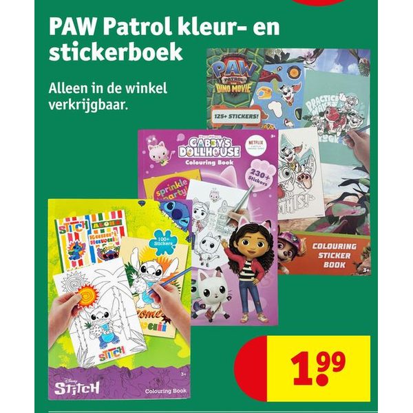 PAW Patrol kleur- en stickerboek