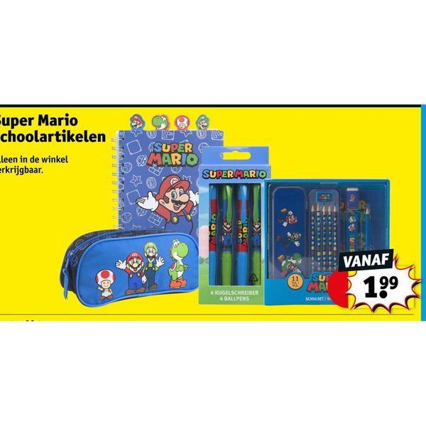Super Mario schoolartikelen