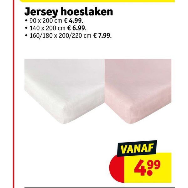 Jersey hoeslaken
